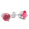 Pompeii3 2ct Ruby Studs 14K White Gold Womens Earrings - 2 of 4