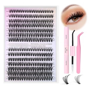 Lash Extension Kit DIY 280pcs Lash Clusters Eyelash Extension Kit, 9-16mm 30D 40D - 1 of 4