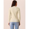 Seta T Women's Mock Neck Long Sleeve Slim Fit Sweater - 4 of 4
