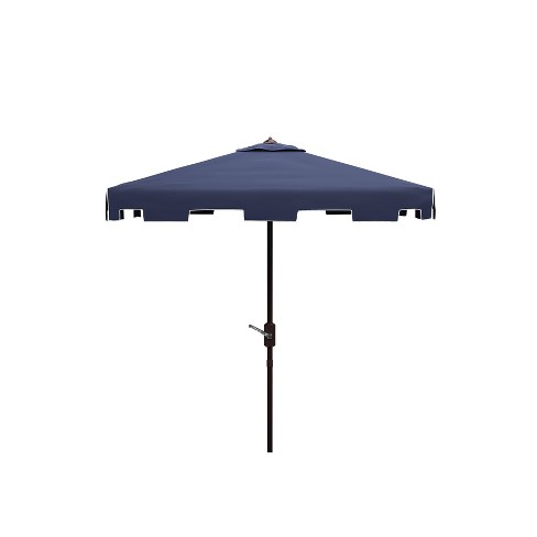 7 5 Square Zimmerman Market Umbrella Navy White Safavieh Target