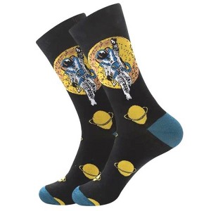 Astronaut by the Moon Socks (Men's Sizes Adult Large) from the Sock Panda - 1 of 3