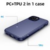 Reiko 2-in-1 Skin Touch PC TPU Blue Protected Mobile Phone Case for iPhone 15 - 4 of 4