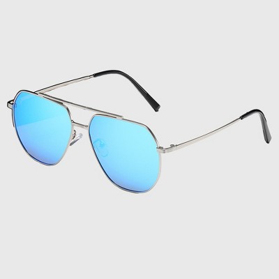 Anna-Kaci Women's Trendy Double-Bridge Metal Frame Sunglasses