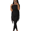 DOMETOUR Casual Workout Yoga Sports Two Piece Outfits for Women Fitted Crew Neck T-shirt High Waist Pants - 3 of 4