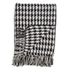 50"x60" Houndstooth Throw Blanket Black - Saro Lifestyle: Cotton Weave, Modern Decor, Machine Washable - 2 of 4