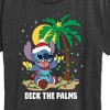 Women's - Lilo and Stitch - Deck the Palms Christmas Short Sleeve Graphic T-Shirt - 2 of 4