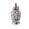 Decorative Butterfly Ceramic Temple Jar with Lid for Living Room Decor - Versatile Jar or Vase for Room, House, and Table Decor - Multi - 3 of 4