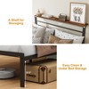 Heynemo Bed Frame, Vintage Industrial Platform Bed with Storage, Wooden Headboard, Retro Storage, LED Lights, Charging Station, Quiet Design - 4 of 4