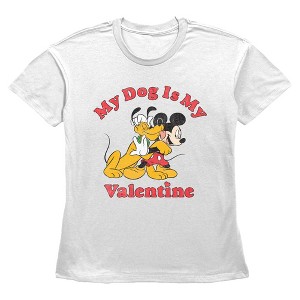 Women's Mickey & Friends My Dog is My Valentine T-Shirt - 1 of 3