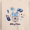Women's - Disney - Boy Mom Minnie Lightweight French Terry Wide Neck Long Sleeve Shirt - 2 of 4