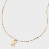 14K Gold Dipped Enamel "K" Initial Pendant Necklace - A New Day™ Gold/White - 4 of 4