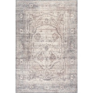 Nuloom Green Haven Collection Recycled Cotton Machine Washable Indoor Area Rug, Runner 2' 6" x 8', Beige - 1 of 4