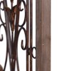 Traditional Scroll Iron Design Wood Framed Wall Art Brown - StyleCraft: Rustic Vertical Metalwork, 50" Height - 4 of 4