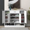 TIRAMISUBEST Sleek Shoe Cabinet with Adjustable Shelves, Minimalist Shoe Storage Organizer with Sturdy Top Surface, Space-saving Design Sideboard - 2 of 4