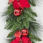 9ft christmas flower garland (gold vine)