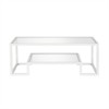 Hollywood Regency Metal White Coffee Table - Henn&Hart - 3 of 4