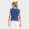 Girls' Cable Stitch Varsity Sweater Vest - Cat & Jack™ - 2 of 3
