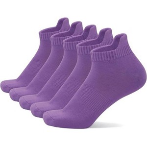 SERISIMPLE Men Thin Viscose Bamboo No Show Low Cut Odor Resistant Breathable Low Cut Socks Navy Blue Large 5 Pairs - 1 of 4
