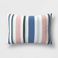 Room Essentials 100% Polyester 16 L 10 W 5 Inches Thick Striped Lumbar Throw Pillow