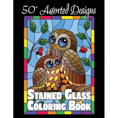 Stained Glass Coloring Book - by  Lasting Happiness (Paperback)