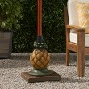 Okak Novetly Umbrella Stand with Pineapple Shape Base, Patio Umbrella Base with Adjustable Knob, Outdoor Umbrella Stand for Garden, Yellow - 3 of 4