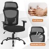 FDW Big and Tall Office Chair Ergonomic Mesh Chair with Lumbar Support and Adjustable Headrest Breathable and Comfortable for Work, Black - 4 of 4