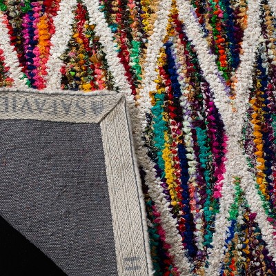 Multi-Color Geometric Pattern Hand-Tufted Wool Area Rug
