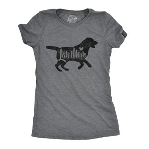 Womens Lab Mom T Shirt Cute Labrador Owner Tee Dog Gift Funny Top Graphic - Crazy Dog Women's T Shirt - 1 of 4