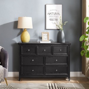 Modern 7 Drawers Dresser, Storage Drawers Cabinet For clothes in Living Room, 47.25 Inch Length Drawers Dresser-Cuddlewood - 1 of 4