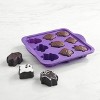 Trudeau 8.85" Silicone Ghost Muffin Pan Purple - 2 of 3
