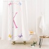 Deny Designs April Lane Art Simple Bow Monogram Shower Curtain - 2 of 3