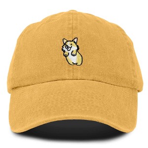 Dalix Leaping Corgi Embroidered Cap Cotton Baseball Hat Nautical Womens - 1 of 4