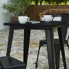 Merrick Lane Indoor/Outdoor Dining Table, 23.75" Square All Weather Poly Resin Top with Steel Base - image 4 of 4