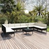 vidaXL Patio Lounge Set Outdoor Sectional Sofa Set Table Poly Rattan Black - 2 of 4