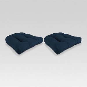 Outdoor Wicker Settee Seat/Chair Cushion Set - Jordan Manufacturing - 1 of 3