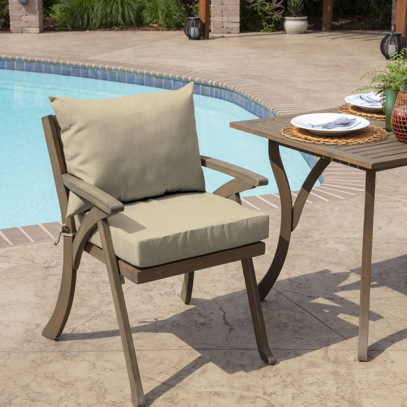 Arden 24"x17" Outdoor Dining Chair Cushion Set, 2 of 6