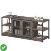 1.6m TV Stand Farmhouse Entertainment Center for 63 Inch TV Media Console Cabinet Mesh Barn Door and Sturdy Metal Frame - 3 of 4