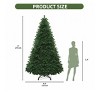 6ft/7.5ft/9ft Green Spruce Artificial Christmas Tree Artificial Pine Tree Metal Hinges, And Foldable Base with 880/2028 Branch Tips - 2 of 4