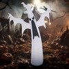 HOMCOM 6ft Tall Halloween Inflatable White Ghost Light Up Yard Decoration with LED Light and Fan - 3 of 4