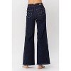 Women's Geometric Waistband Wide Leg Jean - Judy Blue - 3 of 4