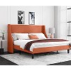 Allewie Bed Frame, Platform Bed Frame with Upholstered Headboard, Modern Deluxe Wingback, Wood Slat Support, Mattress Foundation - 2 of 4