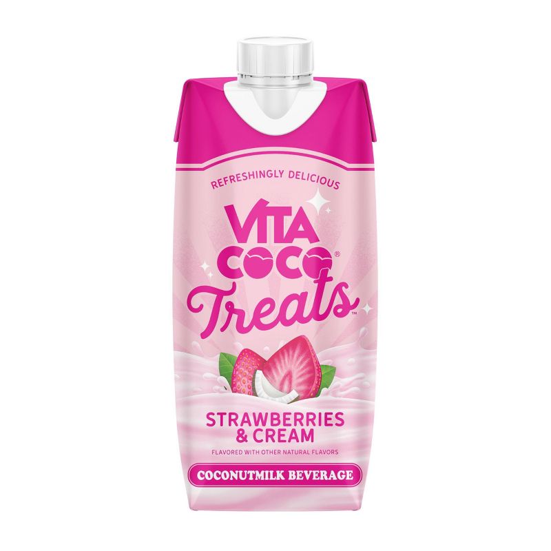 Vita Coco Treats Strawberries &#38; Cream Coconut Milk Drink - 16.9 fl oz Box, 1 of 7