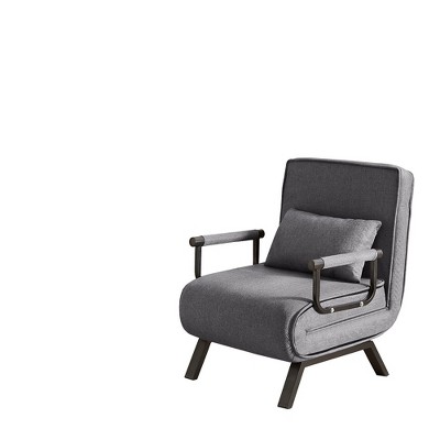 Ridstar Small Single 5-in-1 Folding Chair Bed For Living Room, Bedroom & Office-Grey