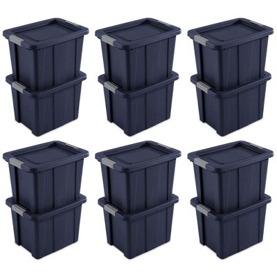 Sterilite Tuff1 18 Gallon Plastic Storage Tote Container Bin with Lid (6  Pack)