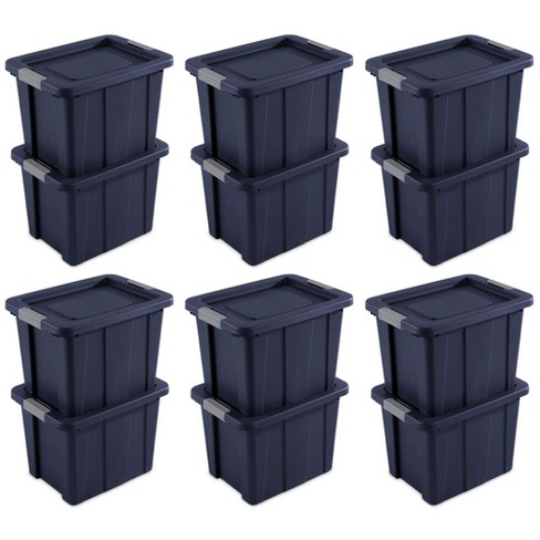 Sterilite 18 Gal Latching Tuff1 Storage Tote, Stackable Bin With