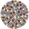 Unique Loom Felt Ball Collection Area Rug - Cloud - 2 of 4
