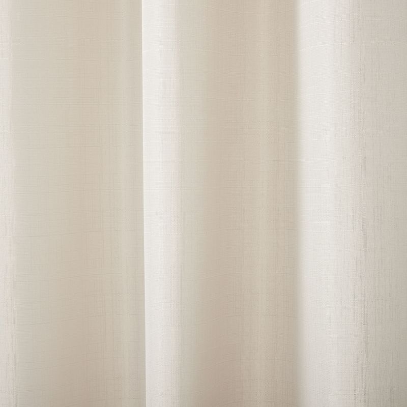 Estate View Ladner Light Filtering Grommet Top Curtain Panel Pair, 38"x96", Winter White, 2 of 7