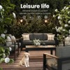 LayinSun 7 Pieces Aluminum Outdoor Patio Furniture Set with Coffee Table, Outside Metal Patio Conversation Sets with Deep Seating and Thick Cushions - 2 of 4