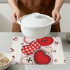 REGALWOVEN Love Hearts Placemats Set of 6, Happy Valentine's Day Dining Table Place Mats, Wedding Anniversary Holiday Decor - 4 of 4