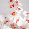 Nearly Natural 43-in Artificial Orchid Arrangement in Patina Metal Planter with Stand - 3 of 4